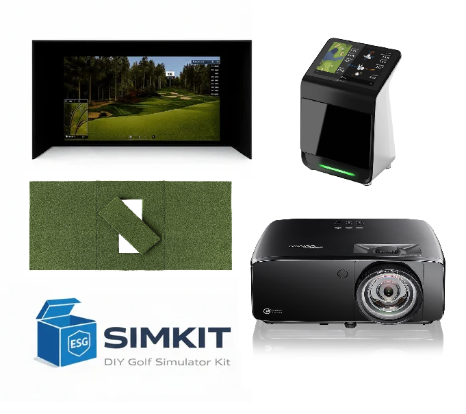 Garmin R50 SimKit — Optoma ZK521ST-B 4K UHD Projector + Beaver Tail 4×8.25 Mat