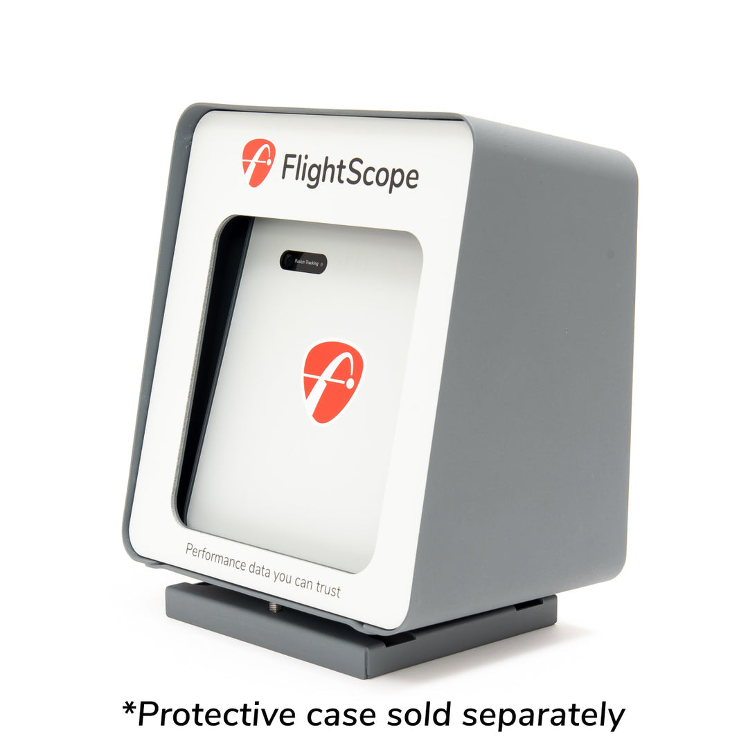 FlightScope Range Gen2 in optional protective case on magnetic baseplate