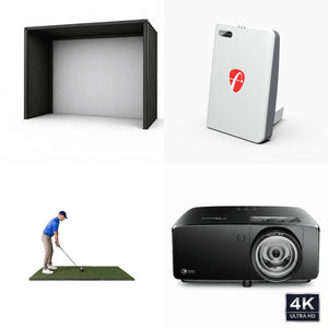 Mevo Gen2 SimKit — Optoma ZK431ST-B 4K Projector + Beaver Tail 4×8.25 Mat