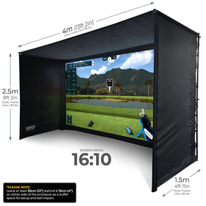 SimSpace Platinum Golf Enclosure 13.2ft x 8.2ft - SIM 4
