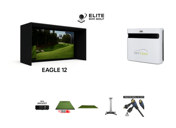 Skytrak+ Standard Plug-n-Play Bundle with 12ft Enclosure - Elite Sim Golf