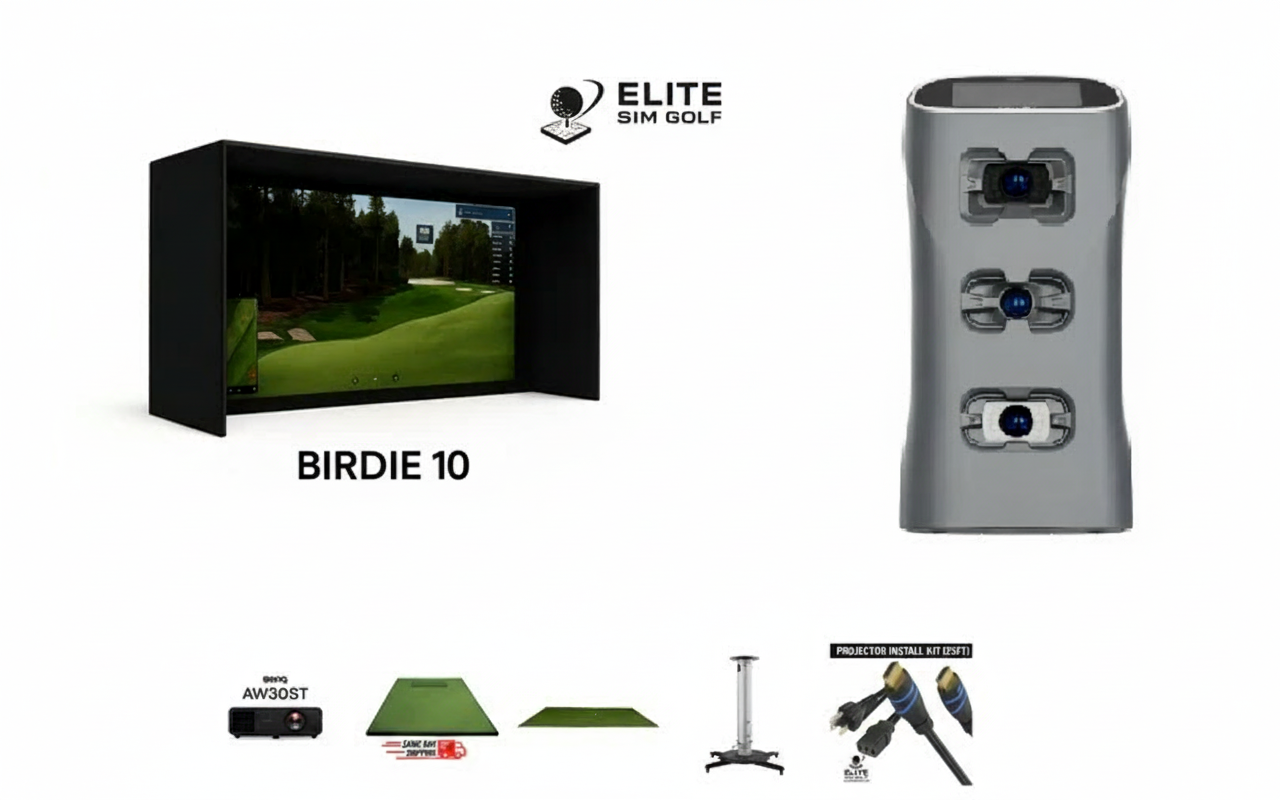 GolfJoy Spica 3 + Birdie 10 Complete 1080P Golf Simulator Package