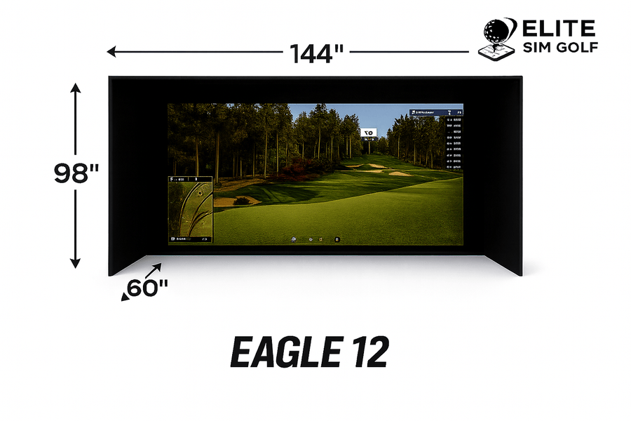 Square Golf 12FT Ready SIMKIT with Optoma GT2400HDR Projector & TrueBirdie Mat - Elite Sim Golf