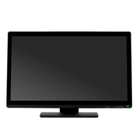 24 inch FHD 24/7 touch monitor front view with the screen off showing the flush zero-bezel glass front