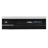 27 inch FHD 24/7 touch monitor input panel close up with USB touch and power connections