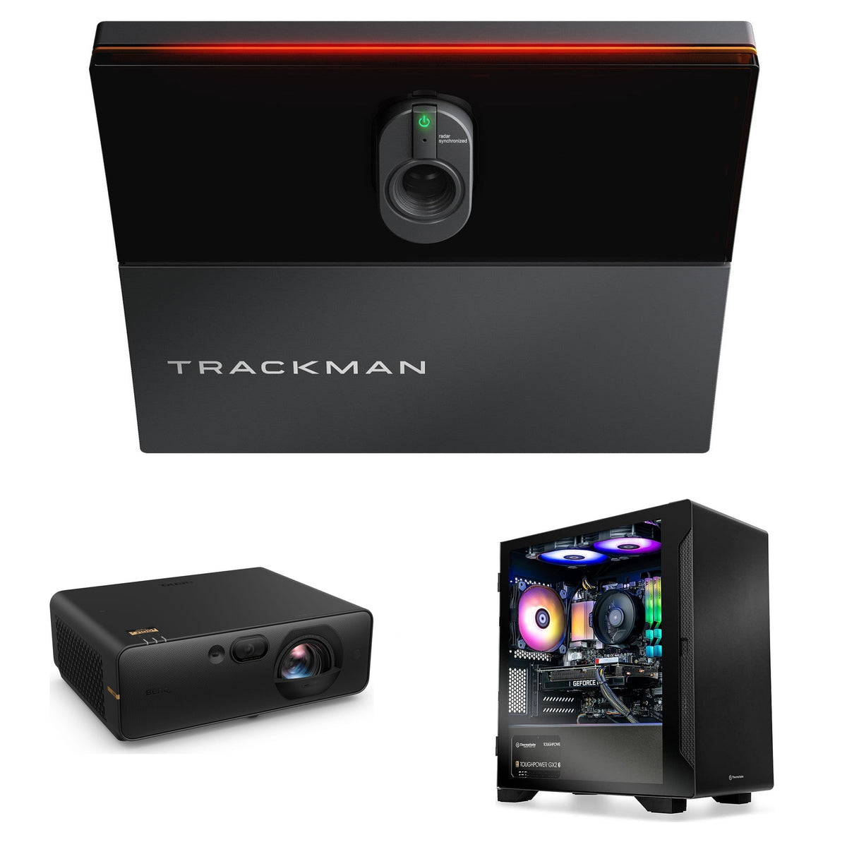 Trackman iO Launch Monitor + BenQ AK800ST 4K Projector + Gaming PC Package
