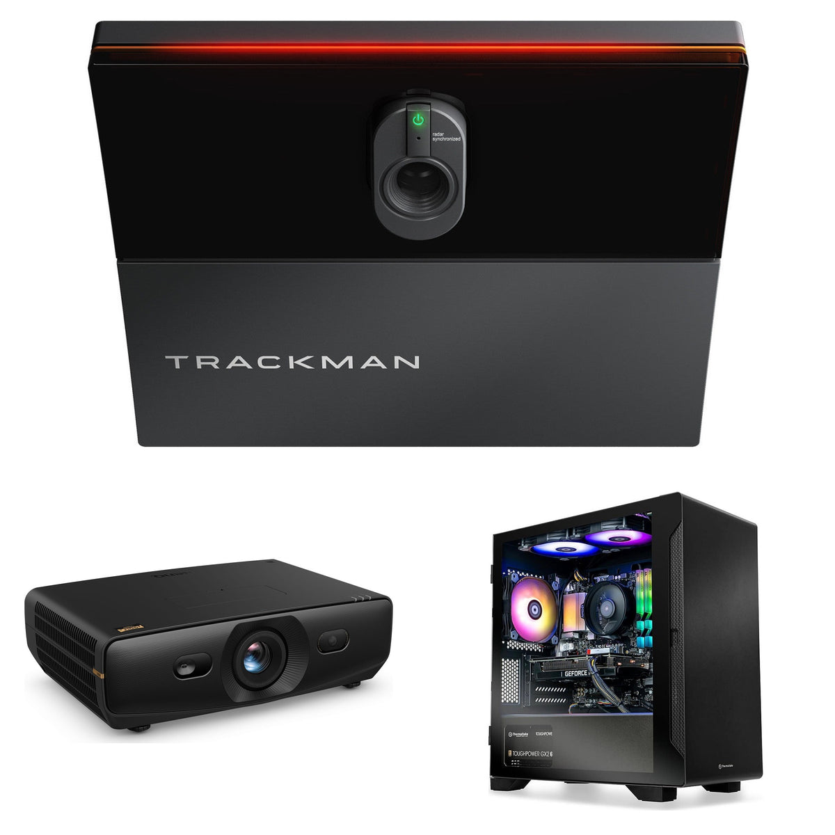 Trackman iO Launch Monitor + BenQ AK900ST 4K Projector + Gaming PC Package