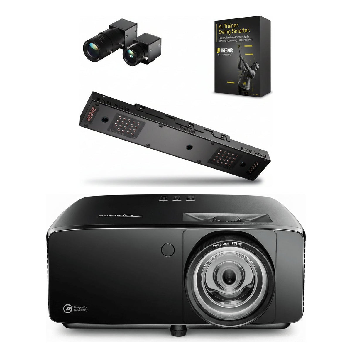 Uneekor EYE XO2 AI Studio Bundle + Optoma ZK431ST-B 4K Projector Combo