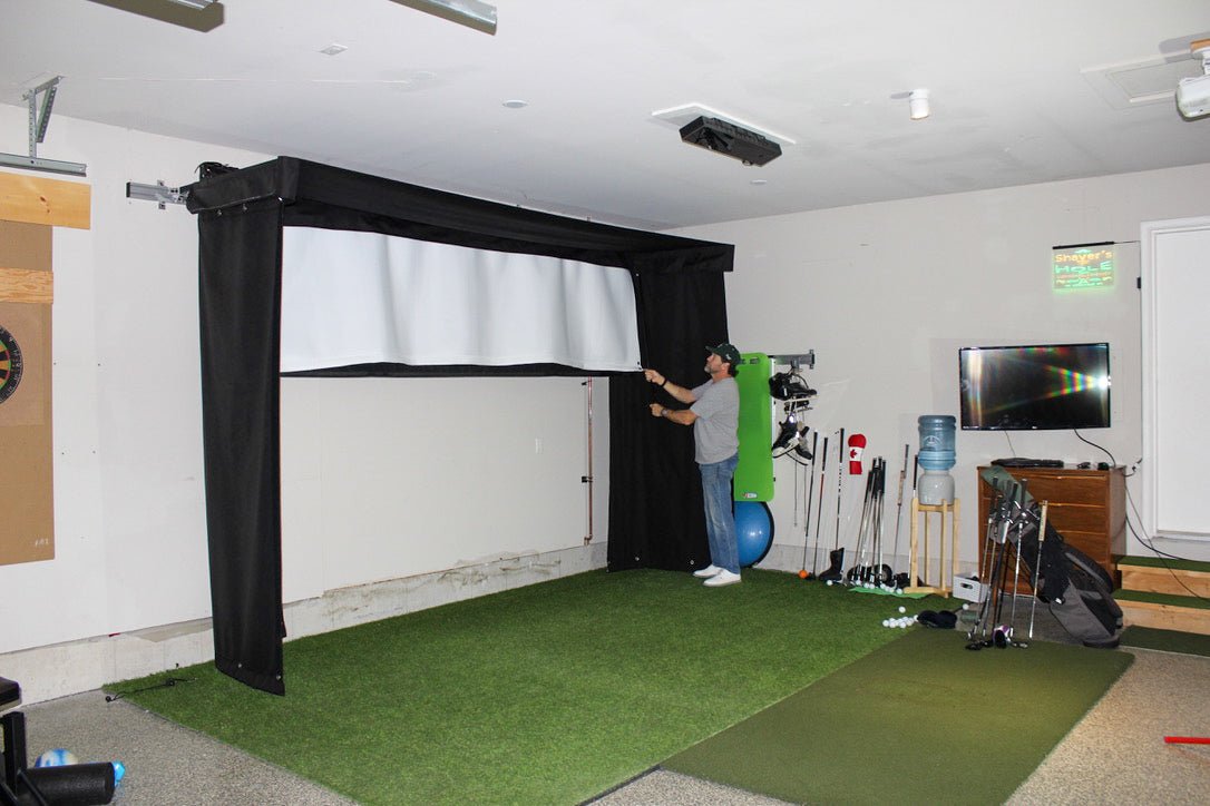 Vanish LITE Hybrid-Retractable Golf Enclosure - Elite Sim Golf
