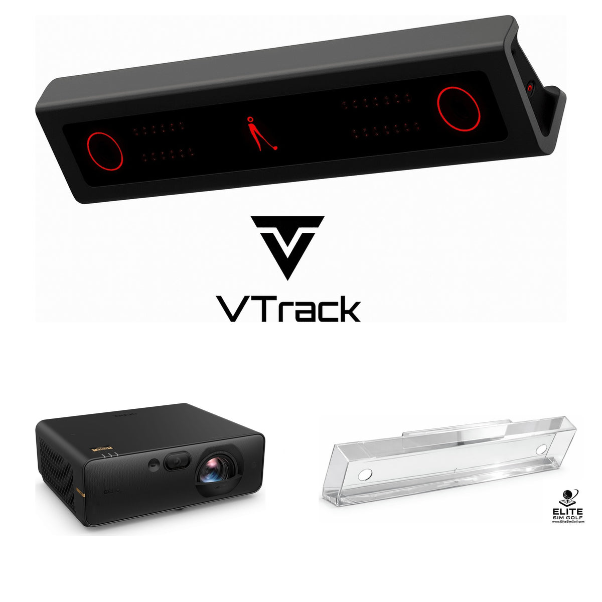 VTrack Overhead Launch Monitor + BenQ AK800ST 4K Projector + Impact Protector Combo