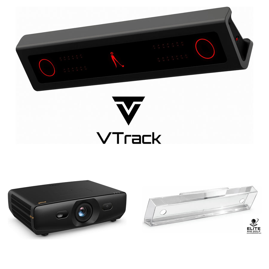 VTrack Overhead Launch Monitor + BenQ AK900ST 4K Projector + Impact Protector Combo