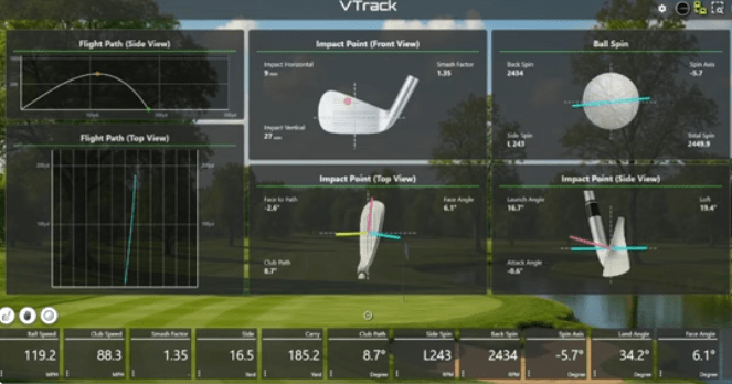 VTrack Overhead Golf Launch Monitor - Elite Sim Golf
