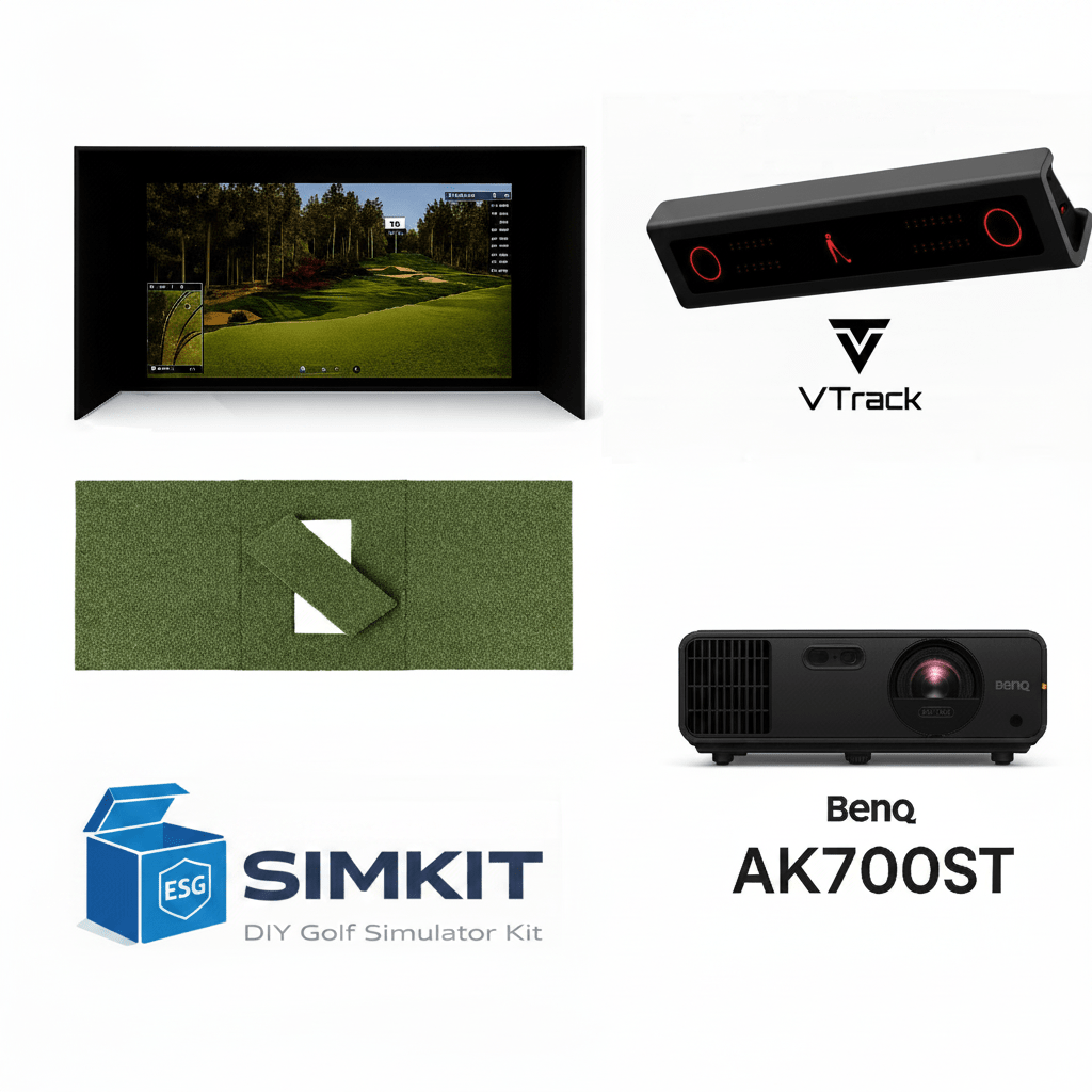 VTrack Overhead Launch Monitor Premium 4K Package (Enclosure Choice + BenQ AK700ST) - Elite Sim Golf