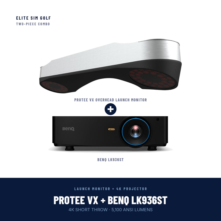 ProTee VX Overhead Launch Monitor + BenQ LK936ST 4K Projector Combo