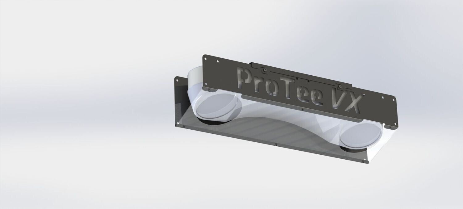 VX Protector rear view showing accessible ProTee VX sockets and button