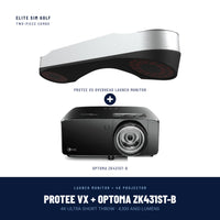 ProTee VX Overhead Launch Monitor + Optoma ZK431ST-B 4K Projector combo, launch monitor and projector