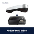 ProTee VX Overhead Launch Monitor + Optoma ZK608TST 4K Projector combo, launch monitor and projector