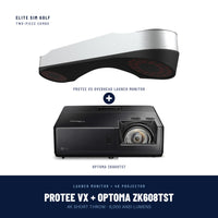 ProTee VX Overhead Launch Monitor + Optoma ZK608TST 4K Projector combo, launch monitor and projector